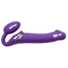 strap on me Gode vibrant STRAP-ON 3 Moteurs M 16 x 3.5 cm Violet